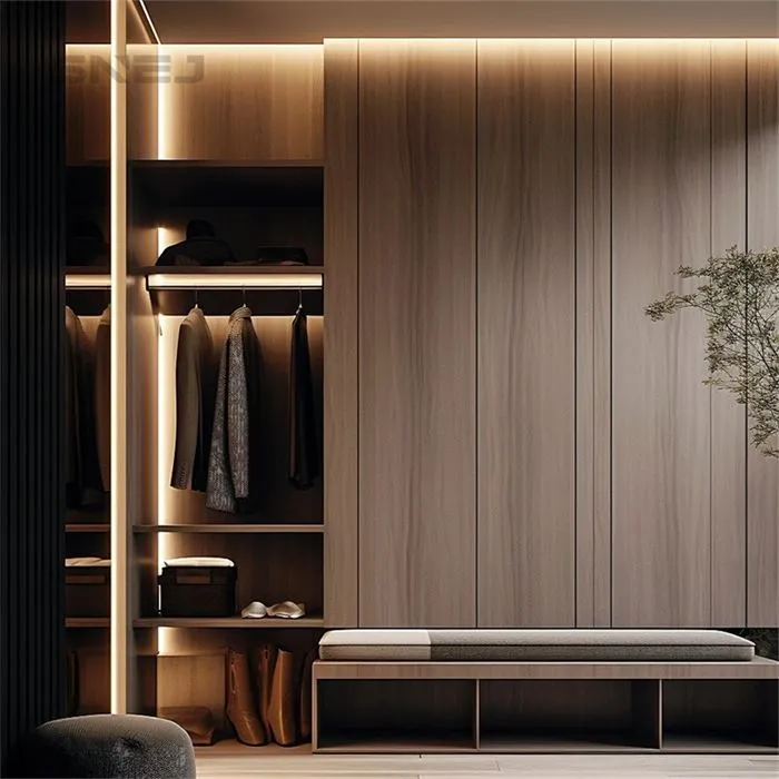 Open Modern Wooden Wardrobe Solutions